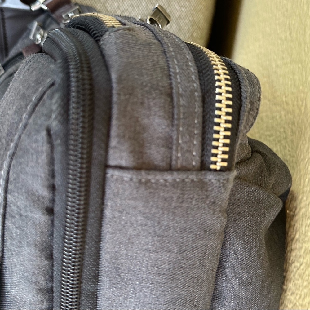 Tumi Alpha Bravo Yuma Slim Brief - Anthracite/Brown Leather - Picture 13 of 16